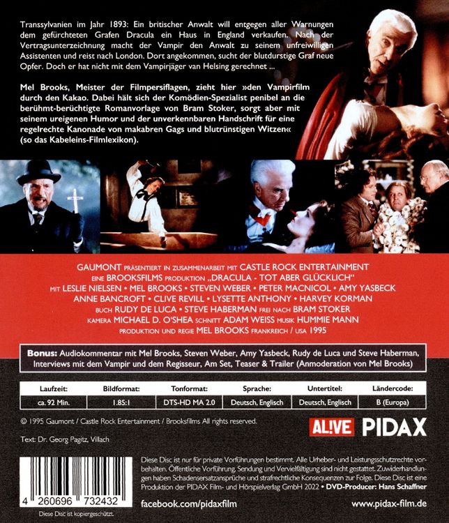 Produktbild: Mel Brooks' Dracula - Tot aber gl&uuml;cklich / Kultfilm von Mel Brooks mit Starbesetzung (Pidax Film-Klassiker)