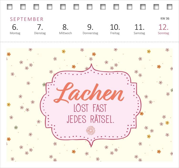 Produktbild: Postkartenkalender Gl&uuml;cksmantras 2027