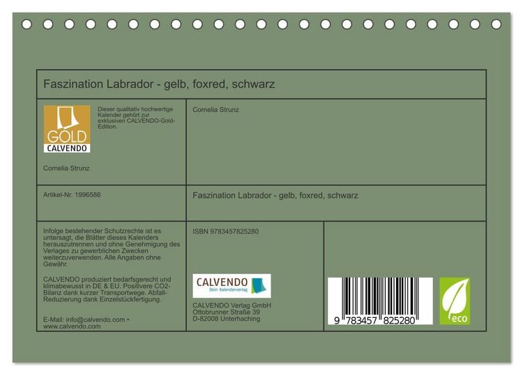 Produktbild: Faszination Labrador - gelb, foxred, schwarz (Tischkalender 2026 DIN A5 quer), CALVENDO Monatskalender