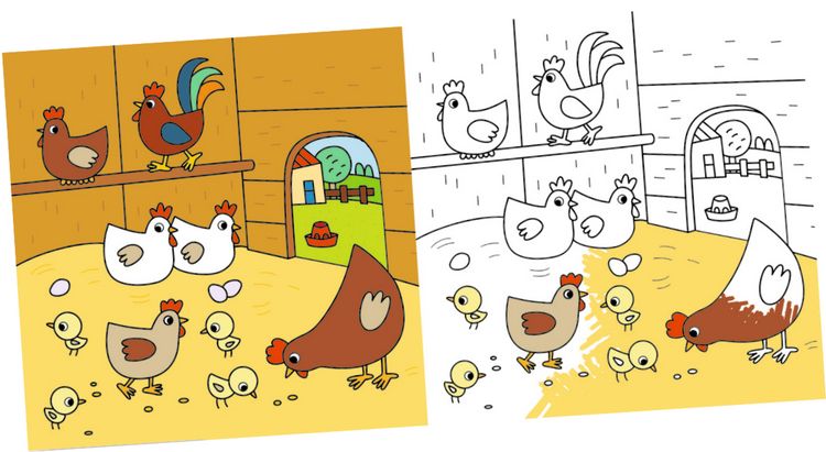 Produktbild: Mein kunterbuntes Bauernhof-Malbuch (Mini-K&uuml;nstler)