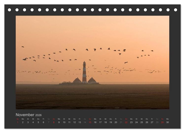 Produktbild: Impressionen aus St. Peter-Ording (Tischkalender 2026 DIN A5 quer), CALVENDO Monatskalender