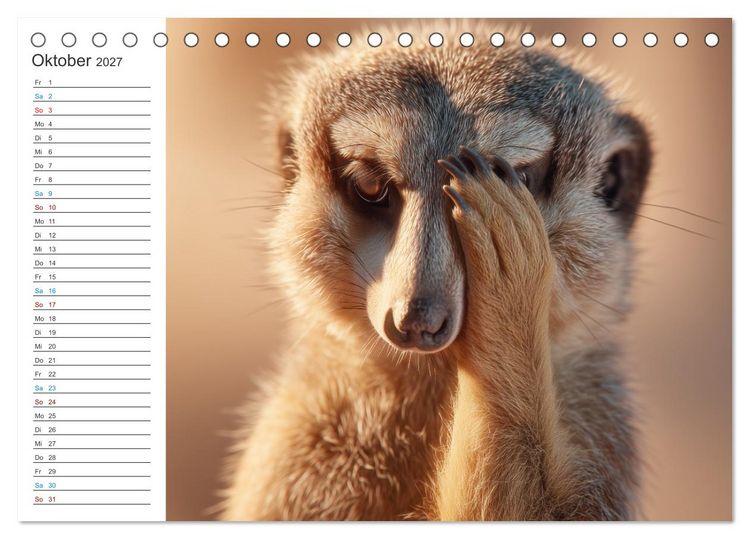 Produktbild: Die Welt der Erdm&auml;nnchen (Tischkalender 2027 DIN A5 quer), CALVENDO Monatskalender