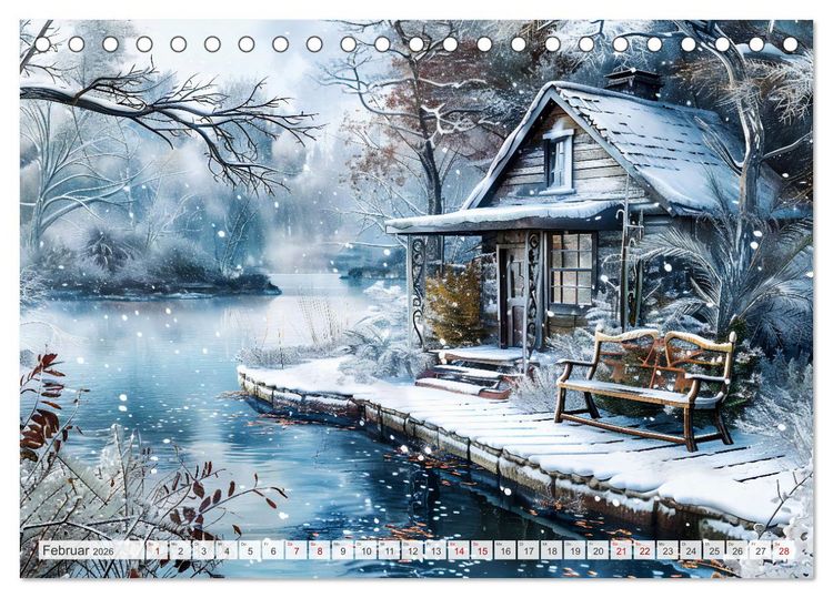 Produktbild: Cottages am Wasser - Malerische R&uuml;ckzugsorte genie&szlig;en (Tischkalender 2026 DIN A5 quer), CALVENDO Monatskalender