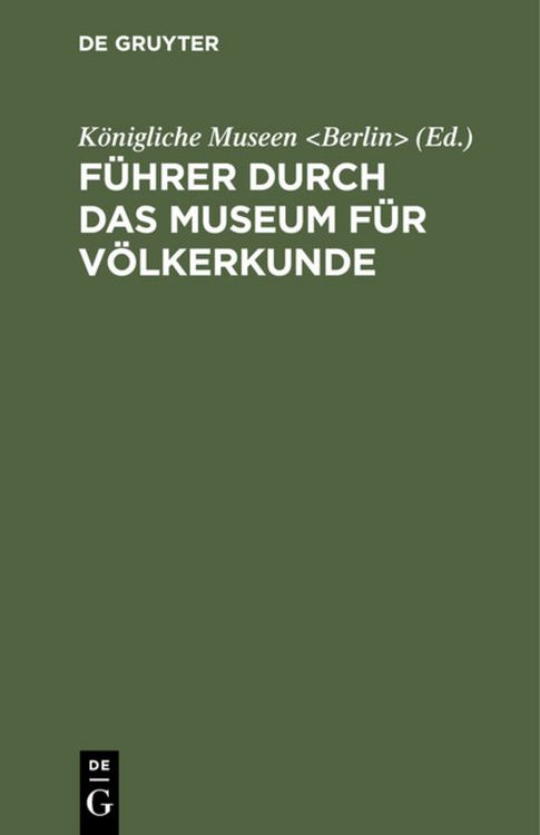 Produktbild: F&uuml;hrer durch das Museum f&uuml;r V&ouml;lkerkunde