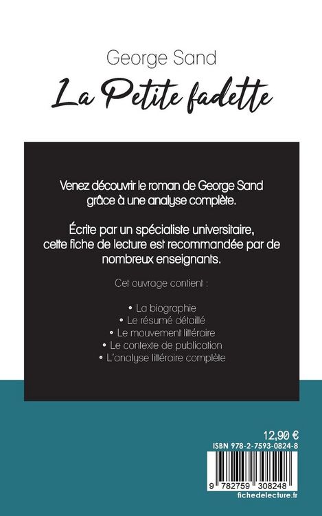 Produktbild: La Petite fadette de George Sand (fiche de lecture et analyse compl&egrave;te de l'oeuvre)