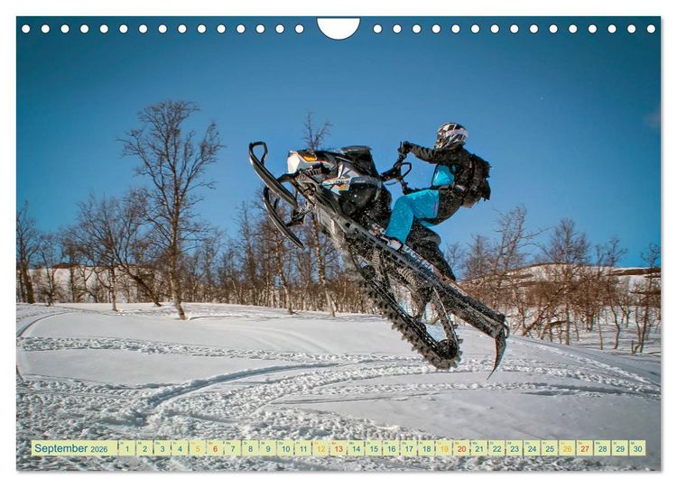 Produktbild: Schneemobil - so cool (Wandkalender 2026 DIN A4 quer), CALVENDO Monatskalender