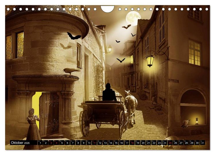 Produktbild: Mystische Vollmondn&auml;chte (Wandkalender 2026 DIN A4 quer), CALVENDO Monatskalender