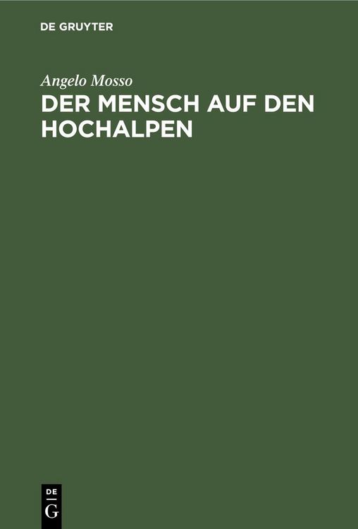 Produktbild: Der Mensch auf den Hochalpen