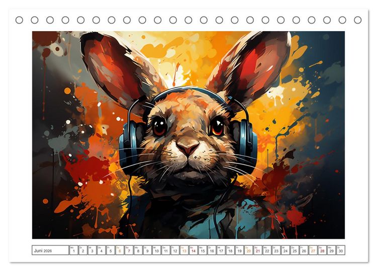 Produktbild: Musik Safari (Tischkalender 2026 DIN A5 quer), CALVENDO Monatskalender