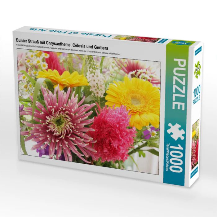 Produktbild: CALVENDO Puzzle Bunte Mischung mit Chrysantheme | 1000 Teile Lege-Gr&ouml;&szlig;e 64x48cm Foto-Puzzle f&uuml;r gl&uuml;ckliche Stunden