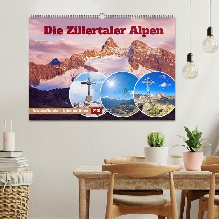 Produktbild: Die Zillertaler Alpen (Wandkalender 2026 DIN A2 quer), CALVENDO Monatskalender