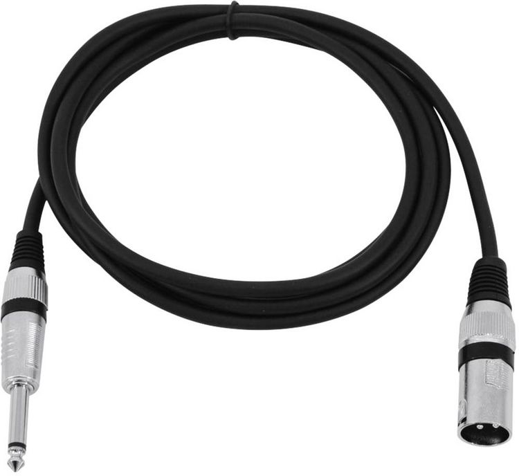 Produktbild: Omnitronic 3022519B XLR Adapterkabel [1x XLR-Stecker 3 polig - 1x Klinkenstecker 6.3 mm (mono)] 2.00 m Schwarz