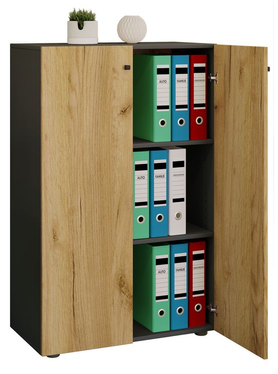 Produktbild: B&uuml;roschrank B&uuml;cher Ordner Aktenschrank Lona 3fach