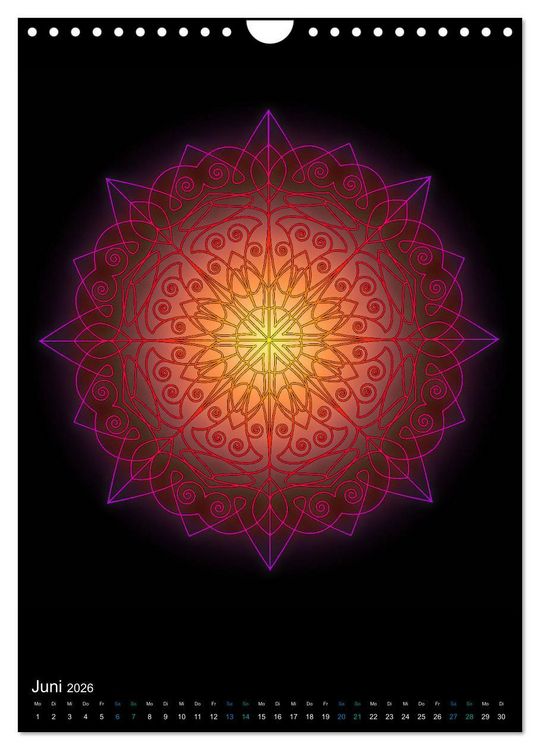 Produktbild: Mandala-Kalender 2026 (Wandkalender 2026 DIN A4 hoch), CALVENDO Monatskalender