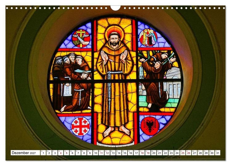 Produktbild: Katholische und orthodoxe Kirchen in Tirana und Shkodra, Albanien (Wandkalender 2027 DIN A3 quer), CALVENDO Monatskalender
