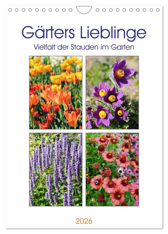 Produktbild: G&auml;rtners Lieblinge - Vielfalt der Stauden im Garten (Wandkalender 2026 DIN A4 hoch), CALVENDO Monatskalender