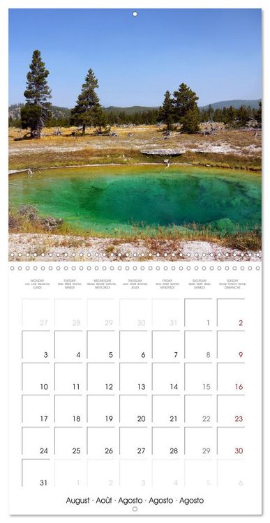 Produktbild: Yellowstone, Hot springs and geysers (Wall Calendar 2026 12 &times; 12 Inch) CALVENDO 12 Month Wall Calendar