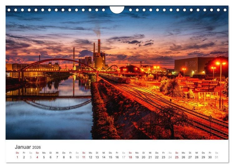 Produktbild: D&auml;mmerung in der Metropolregion Rhein-Neckar (Wandkalender 2026 DIN A4 quer), CALVENDO Monatskalender