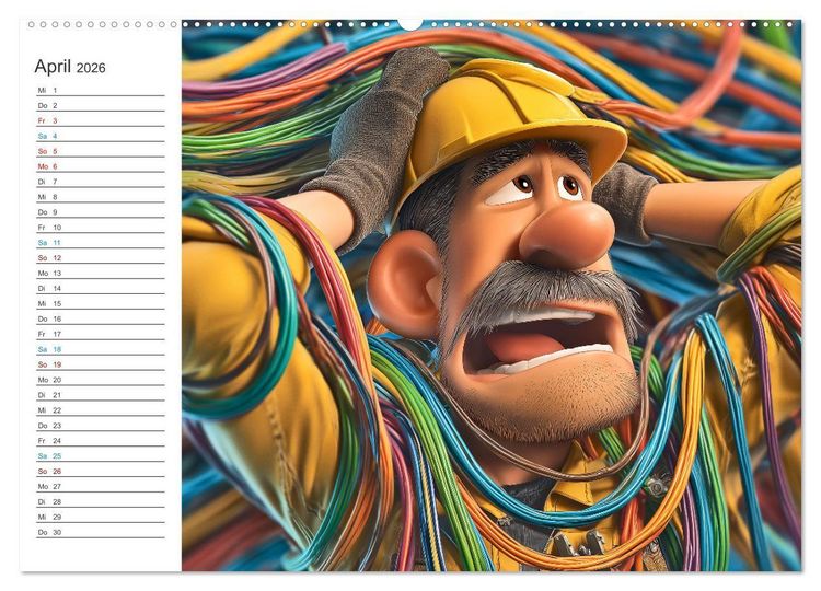 Produktbild: Kaffee, Kabel, Katastrophen (Wandkalender 2026 DIN A2 quer), CALVENDO Monatskalender