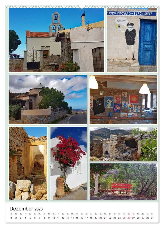 Produktbild: Kreta - Historische St&auml;dte und Bilderbuchd&ouml;rfer (Wandkalender 2026 DIN A2 hoch), CALVENDO Monatskalender