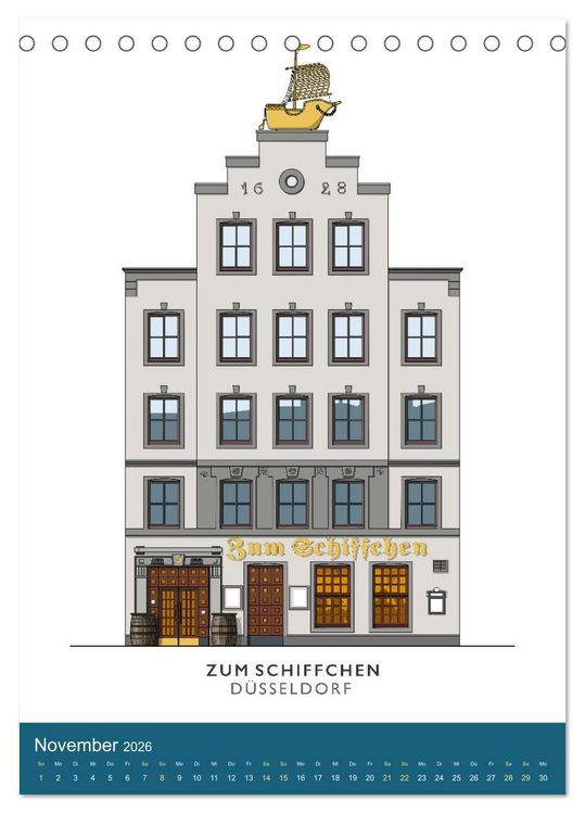 Produktbild: PROST! Bars und Kneipen in der D&uuml;sseldorfer Altstadt (Tischkalender 2026 DIN A5 hoch), CALVENDO Monatskalender