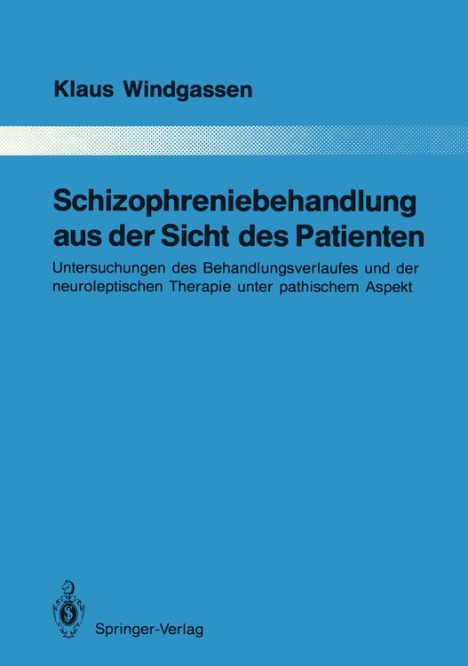 Produktbild: Schizophreniebehandlung aus der Sicht des Patienten