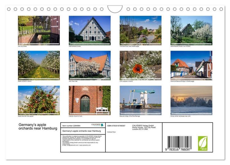 Produktbild: Germany&rsquo;s apple orchards near Hamburg (Wall Calendar 2027 DIN A4 landscape), CALVENDO 12 Month Wall Calendar