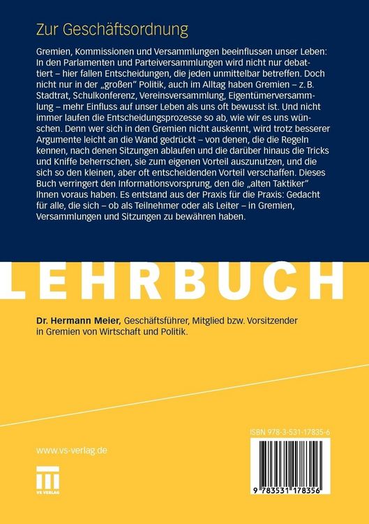 Produktbild: Zur Gesch&auml;ftsordnung