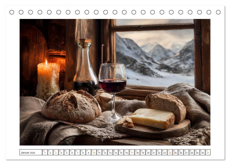 Produktbild: Landleben auf dem Tisch (Tischkalender 2026 DIN A5 quer), CALVENDO Monatskalender