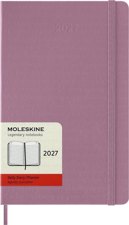 Produktbild: Moleskine 12 Monate Tageskalender 2027, Large/A5, 1 Tag = 1 Seite, fester Einband, Majest&auml;tisches Pink