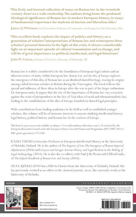 Produktbild: ROMAN LAW & THE IDEA OF EUROPE