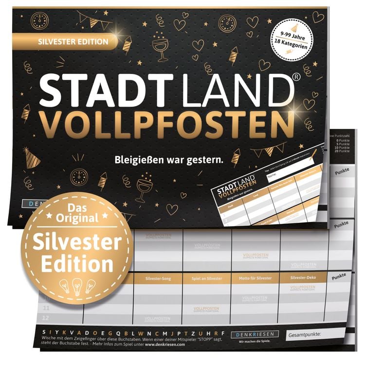 Bild vom Artikel Denkriesen - Stadt Land Vollpfosten® - Silvester Edition - "bleigießen War Gestern." vom Autor Denis Görz