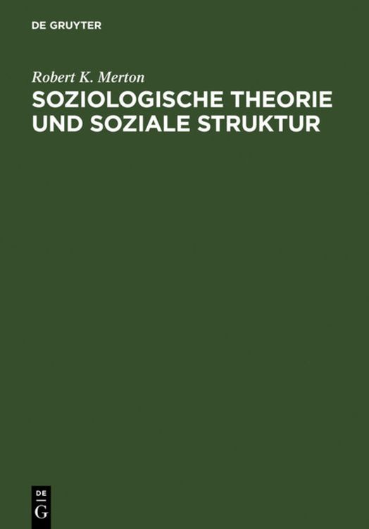 Produktbild: Soziologische Theorie und soziale Struktur