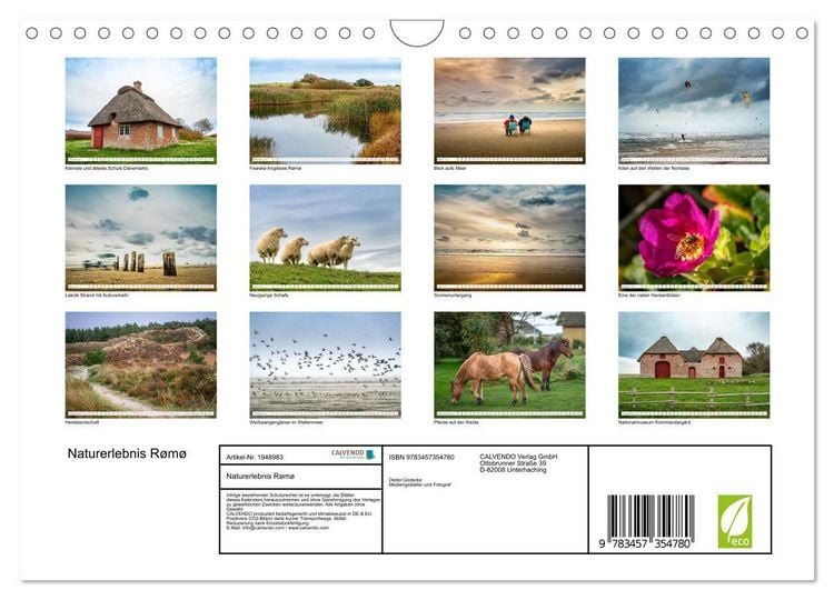 Produktbild: Naturerlebnis R&oslash;m&oslash; (Wandkalender 2026 DIN A4 quer), CALVENDO Monatskalender