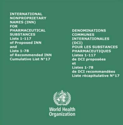 Produktbild: International Nonproprietary Names (Inn) for Pharmaceutical Substances CD-ROM
