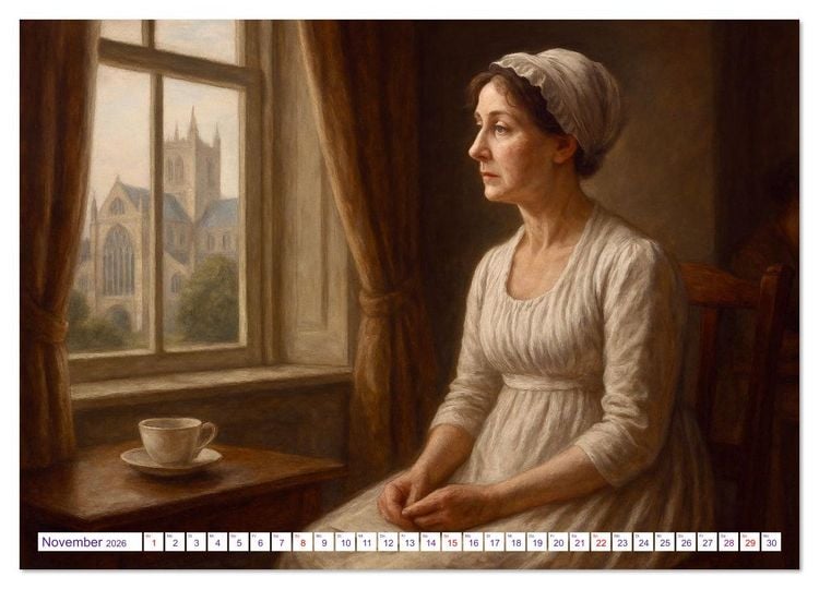 Produktbild: Jane Austen (Wandkalender 2026 DIN A3 quer), CALVENDO Monatskalender