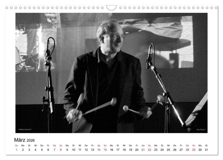 Produktbild: Internationale Meister des Jazz in Schwarzwei&szlig; (Wandkalender 2026 DIN A3 quer), CALVENDO Monatskalender