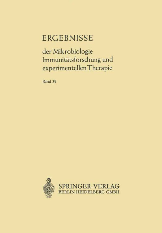 Produktbild: Ergebnisse der Mikrobiologie Immunit&auml;tsforschung und Experimentellen Therapie