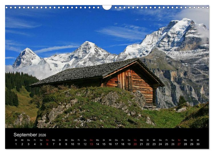 Produktbild: Zauber der Berge. Die Schweizer Alpen (Wandkalender 2026 DIN A3 quer), CALVENDO Monatskalender
