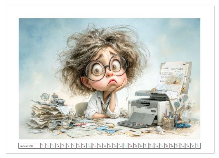 Produktbild: Pause ist, wenn der Drucker druckt (Wandkalender 2026 DIN A4 quer), CALVENDO Monatskalender