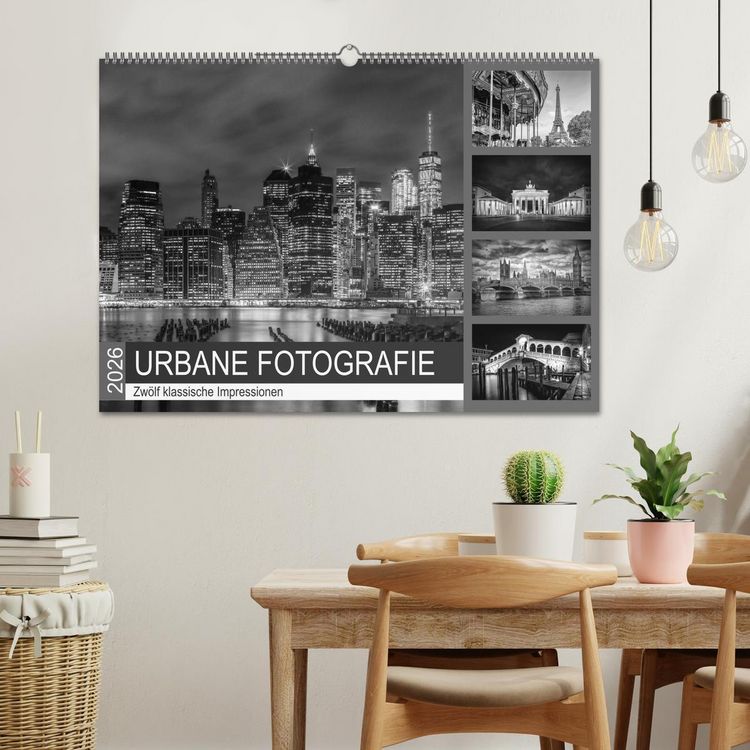 Produktbild: URBANE FOTOGRAFIE Zw&ouml;lf klassische Impressionen (Wandkalender 2026 DIN A2 quer), CALVENDO Monatskalender