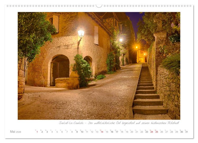 Produktbild: Sehnsucht Perigord - Frankreichs S&uuml;dwesten an der Dordogne (Wandkalender 2026 DIN A2 quer), CALVENDO Monatskalender