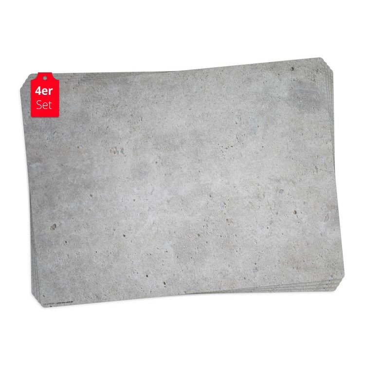 Produktbild: Tischsetmacher Tischsets Betonoptik hell, aus hochwertigem Vinyl (4 St&uuml;ck), 44 x 32 cm