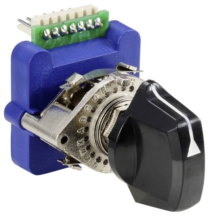 Produktbild: TRU COMPONENTS TC-12830252 Drehschalter 5 V/DC, 25 V/AC, 50 V/AC 0.5A 1 x 30&deg; 1St.