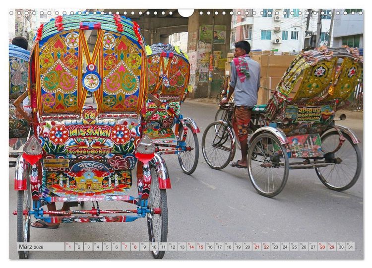 Produktbild: Farbenfrohes Bangladesch (Wandkalender 2026 DIN A3 quer), CALVENDO Monatskalender