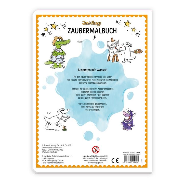 Produktbild: Tr&ouml;tsch Malbuch Jan und Henry Zaubermalbuch