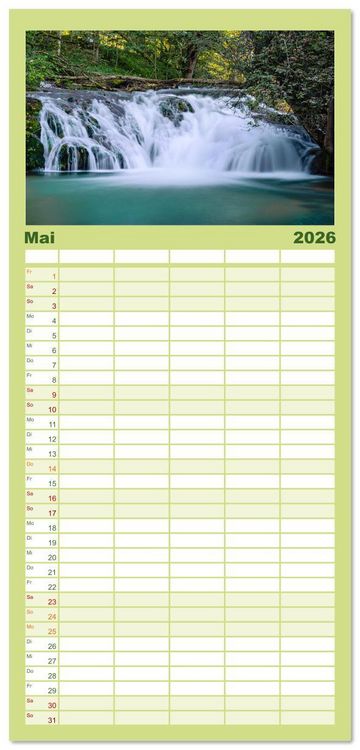 Produktbild: Familienplaner 2026 - Unterwegs im Gro&szlig;en Lautertal mit 5 Spalten (Wandkalender, 21 x 45 cm) CALVENDO