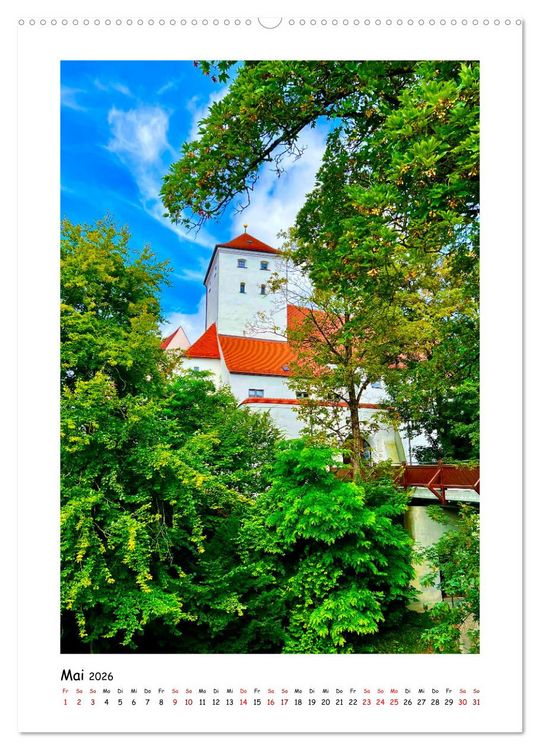 Produktbild: Das bayerische Friedberg (Wandkalender 2026 DIN A2 hoch), CALVENDO Monatskalender