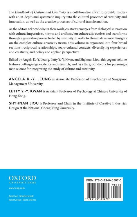 Produktbild: Handbook of Culture and Creativity