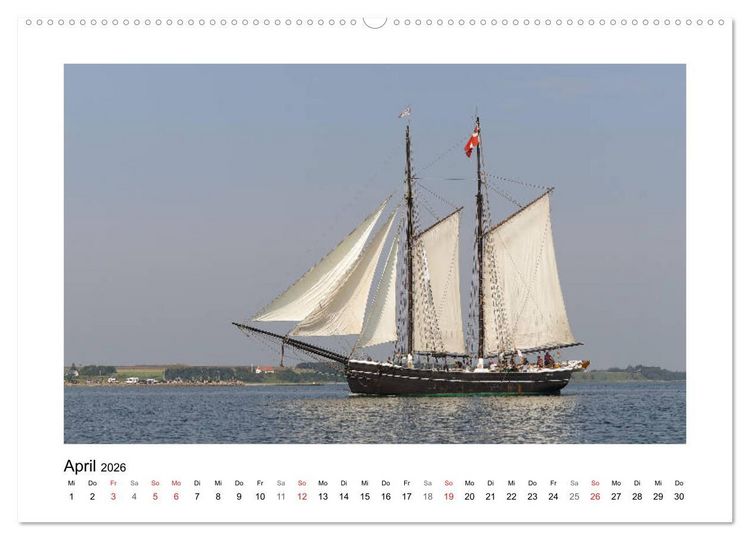 Produktbild: Segelschiffe auf dem Limfjord (Wandkalender 2026 DIN A2 quer), CALVENDO Monatskalender